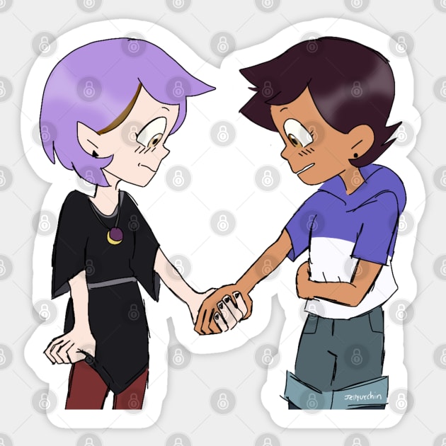 hand holding Sticker by jellyurchin